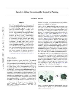 PackIt: A Virtual Environment for Geometric Planning