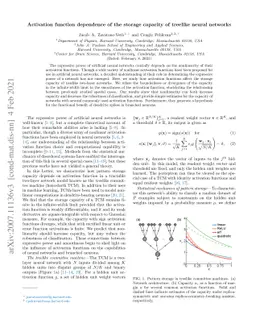 Activation function dependence of the storage capacity of treelike
  neural networks