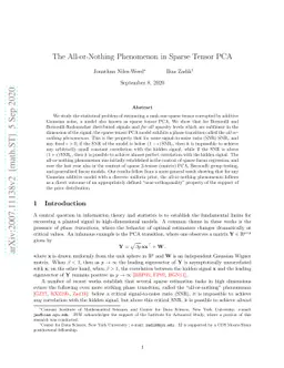 The All-or-Nothing Phenomenon in Sparse Tensor PCA