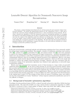 Learnable Descent Algorithm for Nonsmooth Nonconvex Image Reconstruction