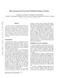 Risk Assessment in the Face-based Watchlist Screening in e-Border