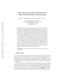 Multi-Task Curriculum Framework for Open-Set Semi-Supervised Learning