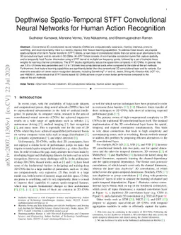 Depthwise Spatio-Temporal STFT Convolutional Neural Networks for Human
  Action Recognition