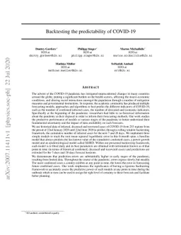 Backtesting the predictability of COVID-19