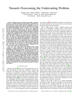 Towards Overcoming the Undercutting Problem