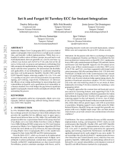 Set It and Forget It! Turnkey ECC for Instant Integration