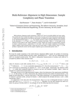 Multi-reference alignment in high dimensions: sample complexity and
  phase transition