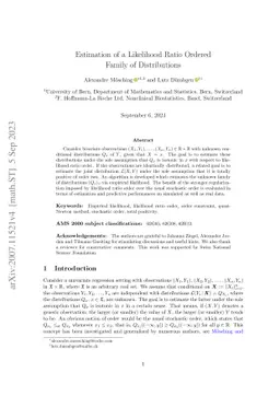 Estimation of a Likelihood Ratio Ordered Family of Distributions