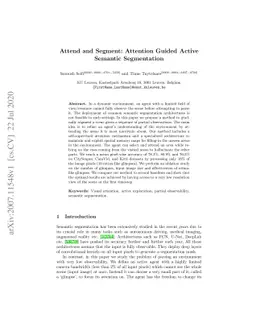 Attend and Segment: Attention Guided Active Semantic Segmentation