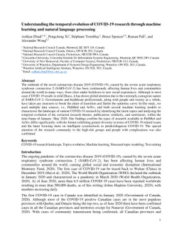 Understanding the temporal evolution of COVID-19 research through
  machine learning and natural language processing