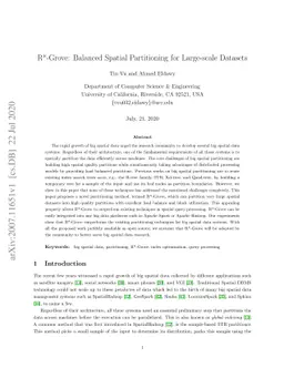 R*-Grove: Balanced Spatial Partitioning for Large-scale Datasets
