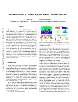 Cloud Transformers: A Universal Approach To Point Cloud Processing Tasks