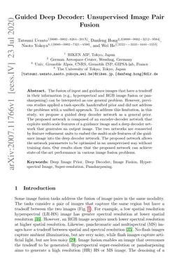 Guided Deep Decoder: Unsupervised Image Pair Fusion