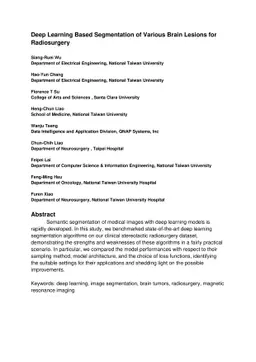 Deep Learning Based Segmentation of Various Brain Lesions for
  Radiosurgery