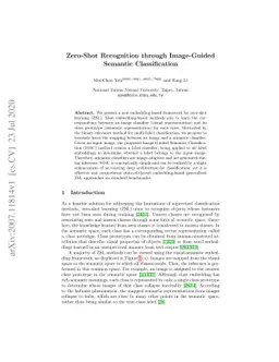 Zero-Shot Recognition through Image-Guided Semantic Classification