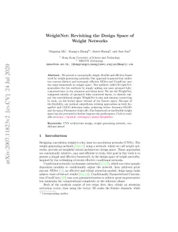 WeightNet: Revisiting the Design Space of Weight Networks