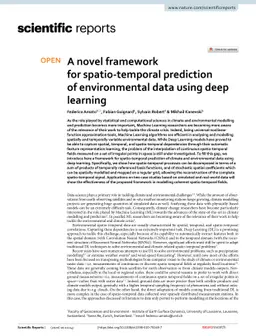 A Novel Framework for Spatio-Temporal Prediction of Environmental Data
  Using Deep Learning