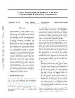 PClean: Bayesian Data Cleaning at Scale with Domain-Specific
  Probabilistic Programming