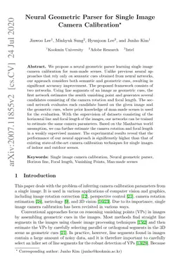 Neural Geometric Parser for Single Image Camera Calibration