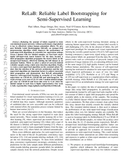 Reliable Label Bootstrapping for Semi-Supervised Learning