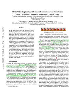 SBAT: Video Captioning with Sparse Boundary-Aware Transformer