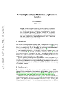 Computing the Dirichlet-Multinomial Log-Likelihood Function
