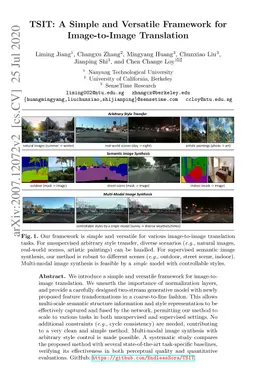 TSIT: A Simple and Versatile Framework for Image-to-Image Translation