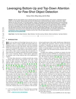 Leveraging Bottom-Up and Top-Down Attention for Few-Shot Object
  Detection
