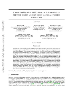 Latent-space time evolution of non-intrusive reduced-order models using
  Gaussian process emulation