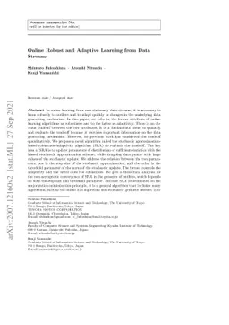 Online Robust and Adaptive Learning from Data Streams