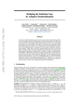 Bridging the Imitation Gap by Adaptive Insubordination