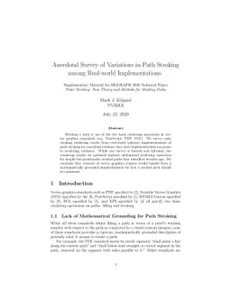 Anecdotal Survey of Variations in Path Stroking among Real-world
  Implementations