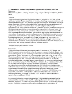 A Comprehensive Review of Deep Learning Applications in Hydrology and
  Water Resources