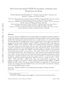 Short-term forecasting COVID-19 cumulative confirmed cases: Perspectives
  for Brazil