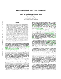 Value-Decomposition Multi-Agent Actor-Critics