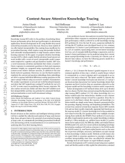 Context-Aware Attentive Knowledge Tracing