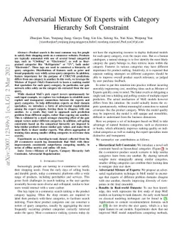 Adversarial Mixture Of Experts with Category Hierarchy Soft Constraint