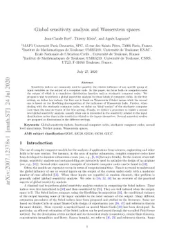 Global sensitivity analysis and Wasserstein spaces