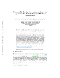 Commonality-Parsing Network across Shape and Appearance for Partially
  Supervised Instance Segmentation