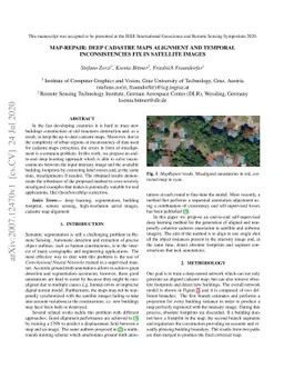 Map-Repair: Deep Cadastre Maps Alignment and Temporal Inconsistencies
  Fix in Satellite Images