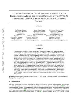 Study of Different Deep Learning Approach with Explainable AI for
  Screening Patients with COVID-19 Symptoms: Using CT Scan and Chest X-ray
  Image Dataset