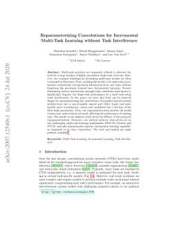 Reparameterizing Convolutions for Incremental Multi-Task Learning
  without Task Interference
