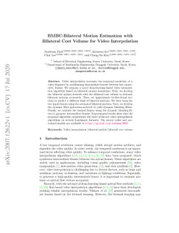 BMBC:Bilateral Motion Estimation with Bilateral Cost Volume for Video
  Interpolation