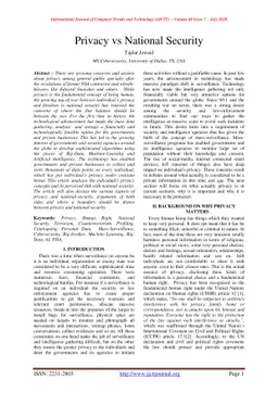 Privacy vs National Security