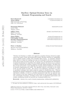 MurTree: Optimal Classification Trees via Dynamic Programming and Search