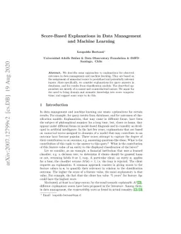 Score-Based Explanations in Data Management and Machine Learning