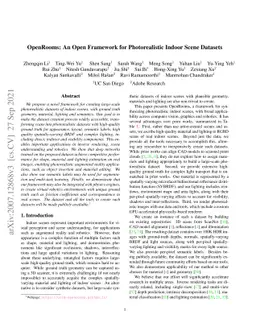 OpenRooms: An End-to-End Open Framework for Photorealistic Indoor Scene
  Datasets