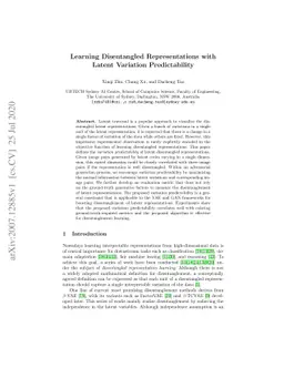 Learning Disentangled Representations with Latent Variation
  Predictability