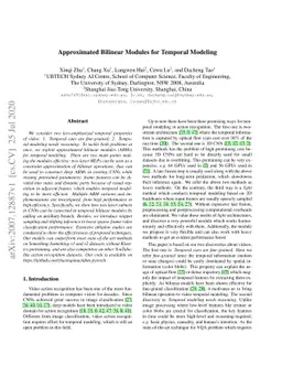 Approximated Bilinear Modules for Temporal Modeling