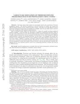 Large scale simulation of pressure induced phase-field fracture
  propagation using Utopia